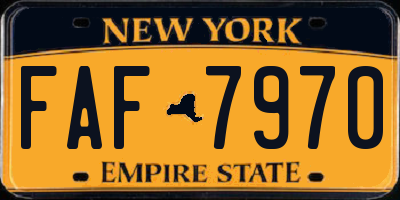 NY license plate FAF7970
