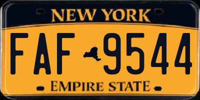 NY license plate FAF9544