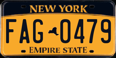 NY license plate FAG0479