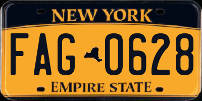 NY license plate FAG0628