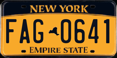 NY license plate FAG0641