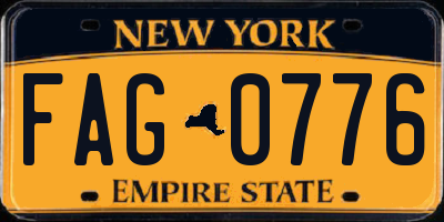 NY license plate FAG0776