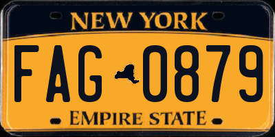 NY license plate FAG0879