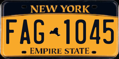 NY license plate FAG1045