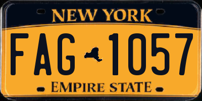 NY license plate FAG1057