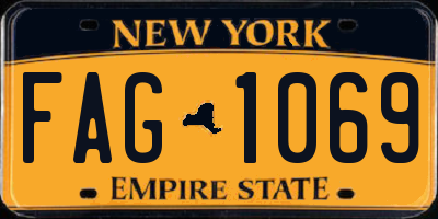NY license plate FAG1069