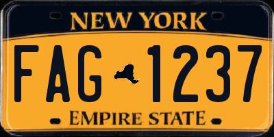 NY license plate FAG1237