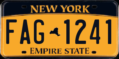 NY license plate FAG1241