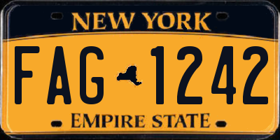NY license plate FAG1242