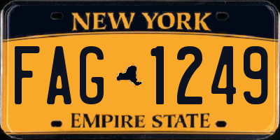 NY license plate FAG1249