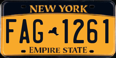 NY license plate FAG1261