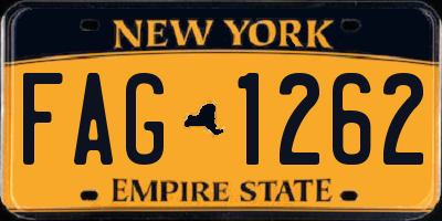 NY license plate FAG1262