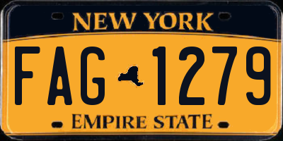 NY license plate FAG1279