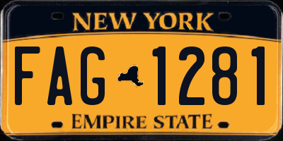 NY license plate FAG1281