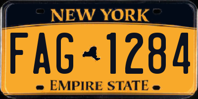 NY license plate FAG1284
