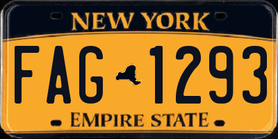 NY license plate FAG1293