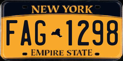 NY license plate FAG1298