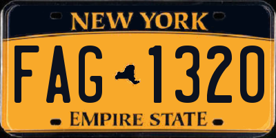 NY license plate FAG1320