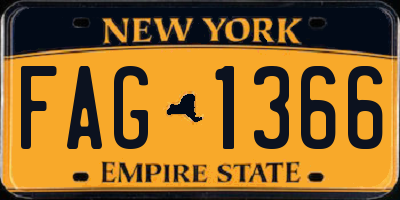 NY license plate FAG1366
