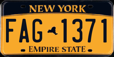 NY license plate FAG1371