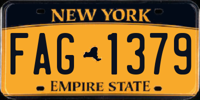 NY license plate FAG1379