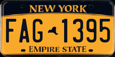 NY license plate FAG1395