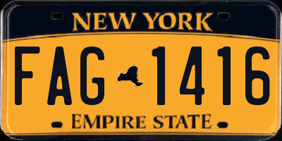NY license plate FAG1416