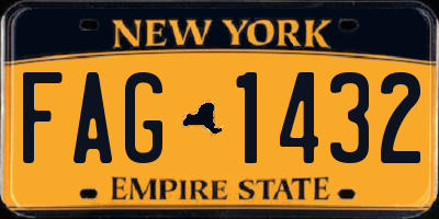 NY license plate FAG1432