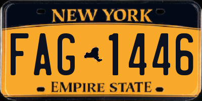 NY license plate FAG1446