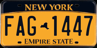 NY license plate FAG1447