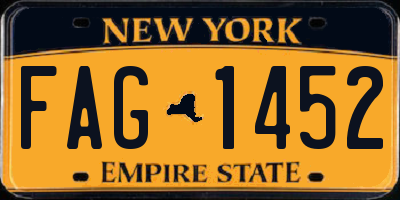 NY license plate FAG1452