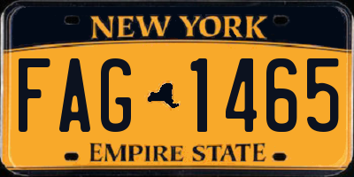 NY license plate FAG1465