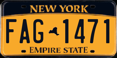 NY license plate FAG1471