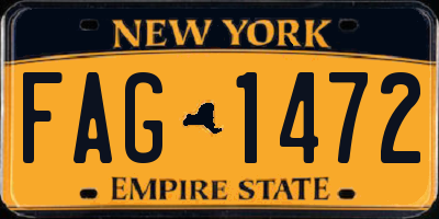 NY license plate FAG1472