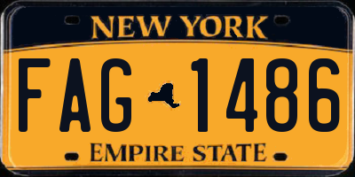 NY license plate FAG1486