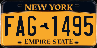 NY license plate FAG1495