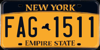 NY license plate FAG1511