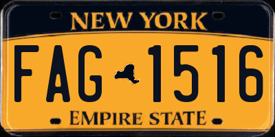 NY license plate FAG1516