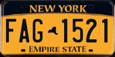 NY license plate FAG1521