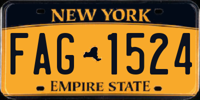 NY license plate FAG1524
