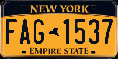 NY license plate FAG1537