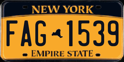 NY license plate FAG1539