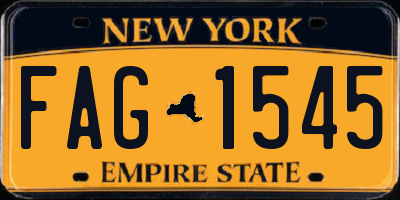 NY license plate FAG1545