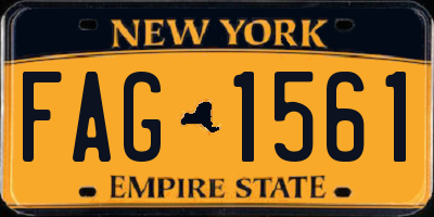 NY license plate FAG1561