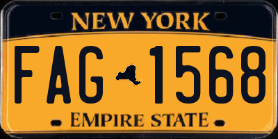 NY license plate FAG1568