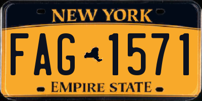 NY license plate FAG1571