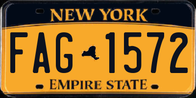 NY license plate FAG1572