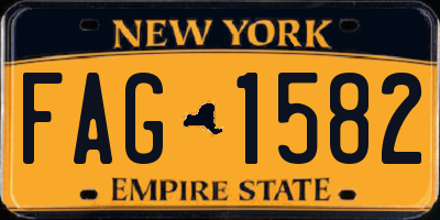 NY license plate FAG1582
