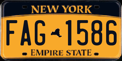 NY license plate FAG1586