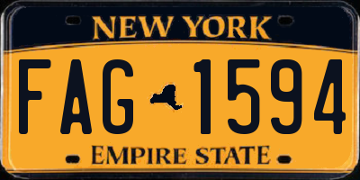 NY license plate FAG1594